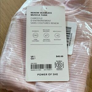Athleta Pink Seamless renew Muscle tank size small